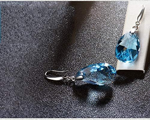 Austrian Crystal Teardrop Dangle Hook Earrings for Women 14K Gold Plated Hypoallergenic Jewelry - Image 5