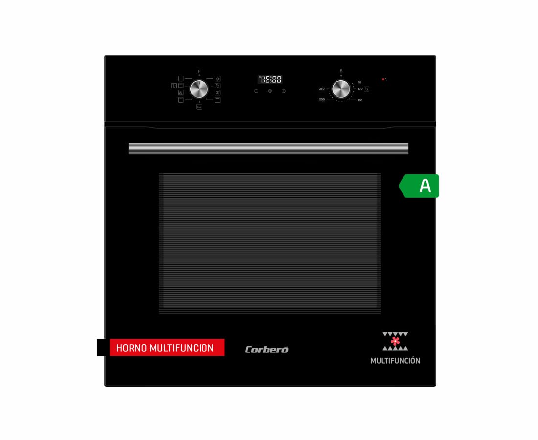 Corberó - Oven | CCHMT903N | 70L | Multifunction | Touch Display | 8 Programs | Removable Guides | Push-Pull Controls | 3000W Power | Black