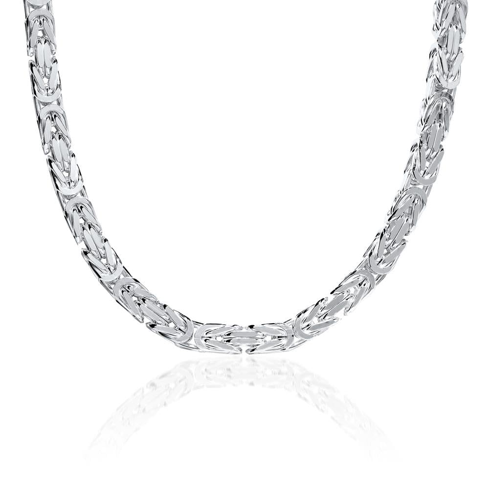 925 Silberkette: Königskette Silber 6mm - Länge