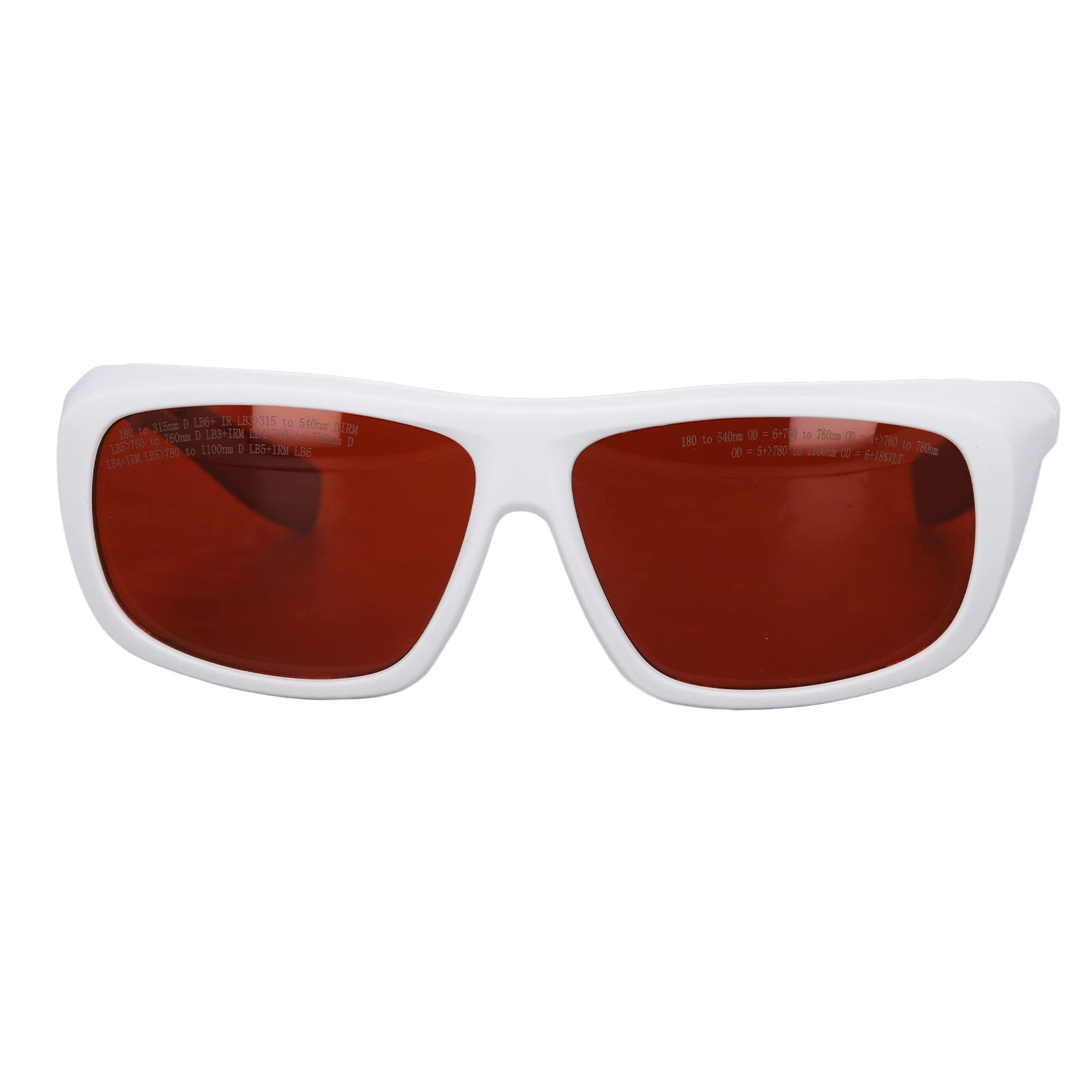 EVGATSAUTO Safety Goggles, Comfortable Wearing 180-540nm 750-1100nm High Attenuation Rate Eye Safety Glasses for (White)