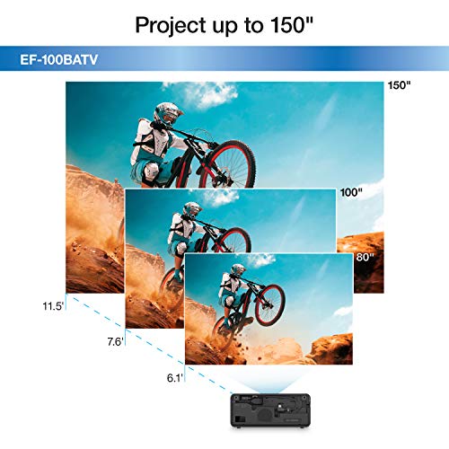 Epson EF-100 Mini-Laser Streaming Projector with Android TV - Black