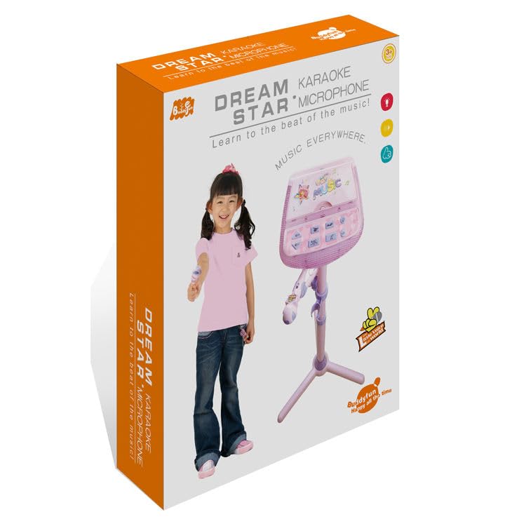 Image of Cable World Stand Karaoke Machine for Kids, Singing Toys Gifts for 3 4 5 6 7 8 Year Old Girls Boys, Rechargeable Kid Microphone Bluetooth Speaker with Mic for Girl Age 4-6 Toddler Birthday Party Toy