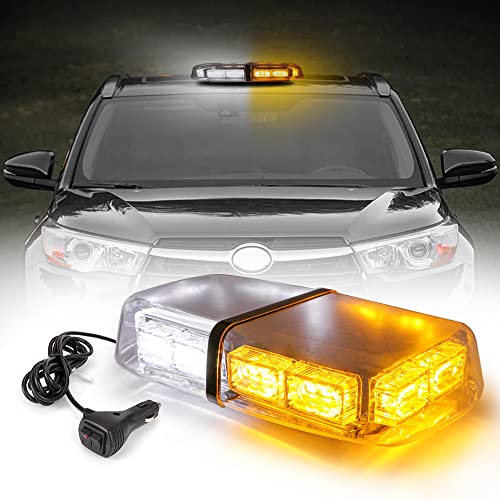 Barre lumineuse stroboscopique d'urgence à LED clignotante (Ambre/Blanc) Cover