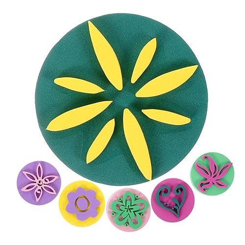 WEKAMOS 6Piezas Estampador de Esponjas Pintar Manualidades y Aprendizaje Herramientas de Dibujo Reutilizables y Adultos