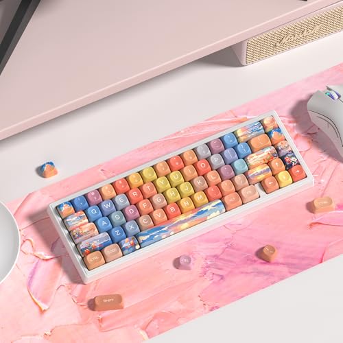 Image of dagaladoo PBT Keyboard Keycaps, Colorful MOA Keycaps,Sunset