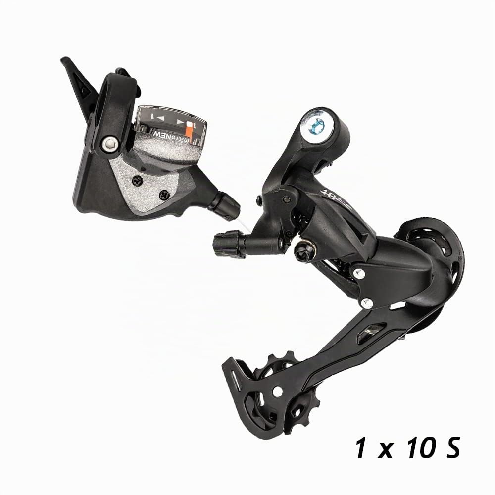 1x10 Speed MTB Umwerfer Shifter Groupset Bike Kurbelgarnitur 11-50T Kassette Schwungrad 10 Speed Kette für MTB Mountainbike,Schalthebel