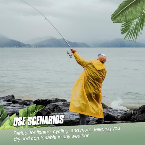 Vivikivi 2 Stück Unisex Regenponcho für Damen Wasserdicht, Wiederverwendbarer Regenschut Regencape mit Ärmel Kapuze Tragbarer Regenmantel für Wandern Reisen Camping Angeln Radfahren (Rosa)