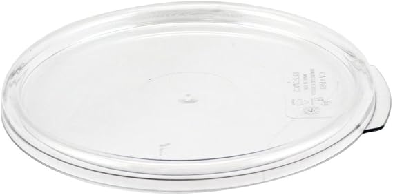 Cambro RFSCW2135 Camwear 2-Quart Clear Round Food Storage Container with Cambro RFSCWC2135 Clear Round Lid