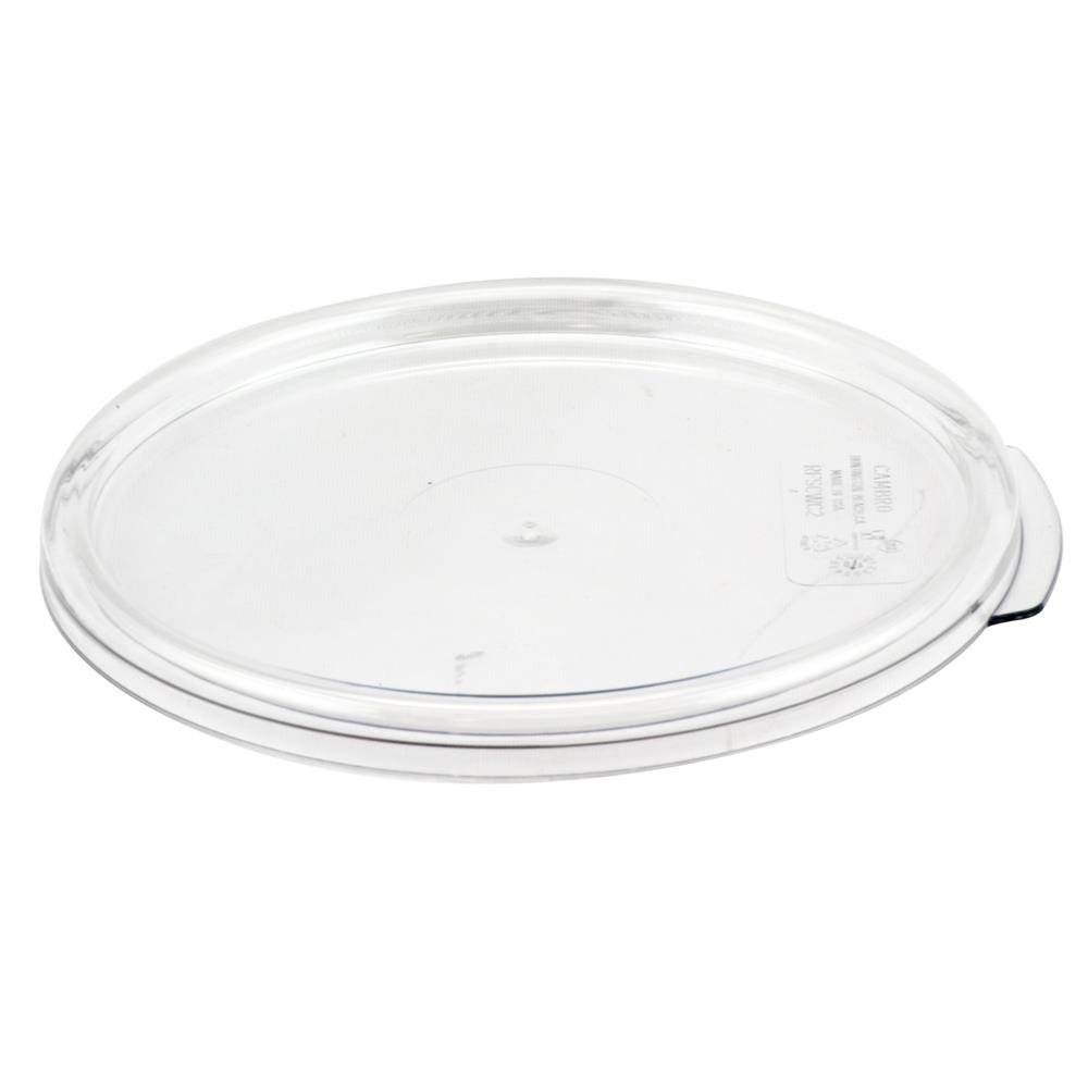 Cambro Camwear 2-Quart Clear Round Food Container with Lid for Secure Storage - Image 4