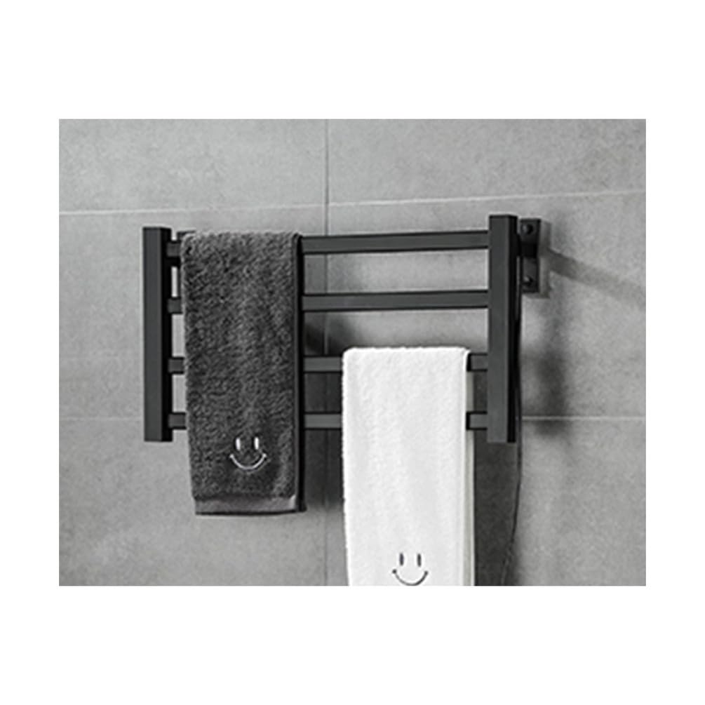 Termoarredo Bagno,Termosifoni Elettrici Basso Consumo Scaldasalviette Elettrico con Termostato 55w Termosifoni Elettrici Basso Consumo 585mm*300mm*120mm,Nero