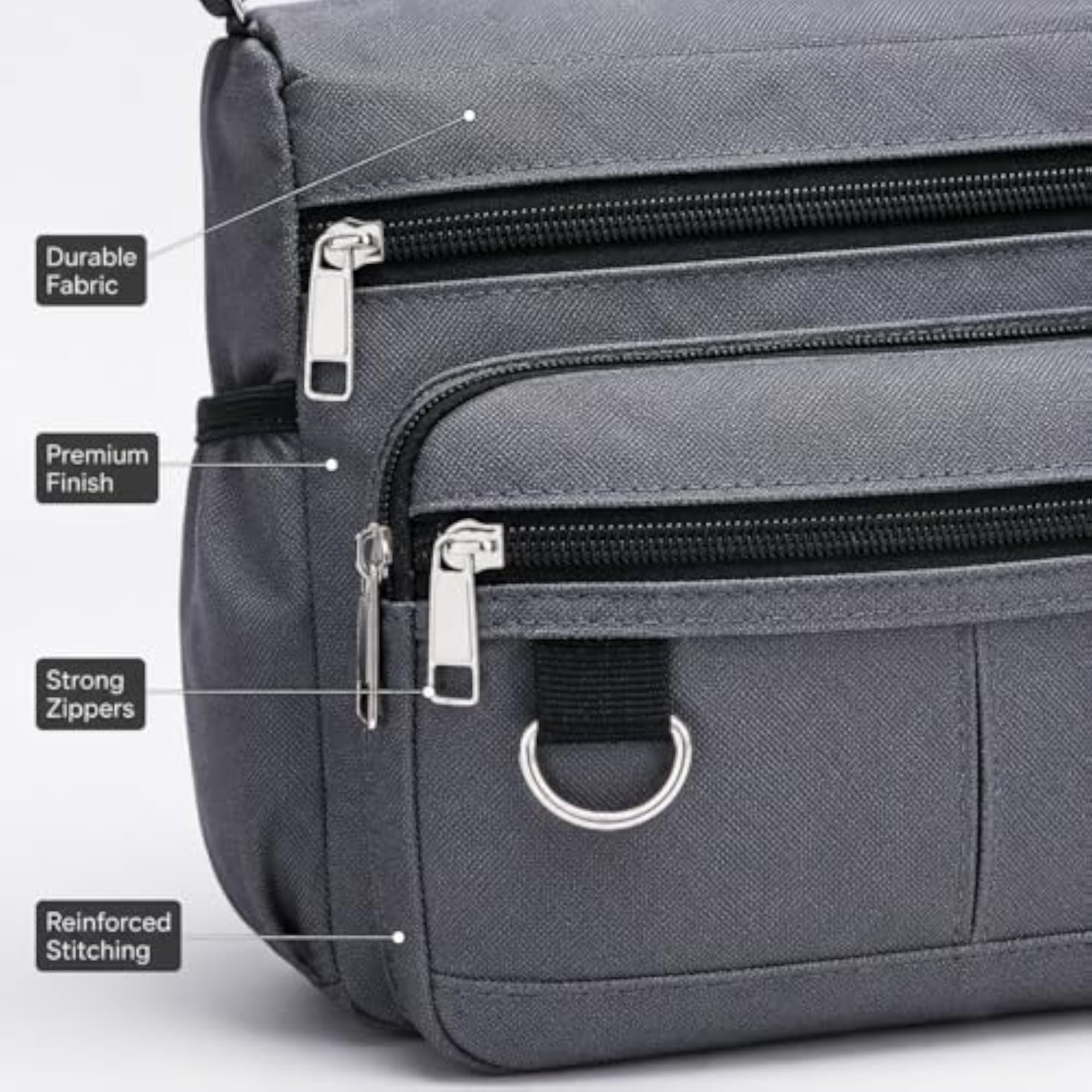 Nylon Crossbody Shoulder Bag for Men and Women