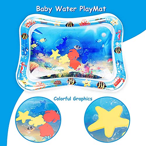 Image of Khasala Brothers Water Play Mat Toys for Baby, Non-Toxic Perfect Fun time Play Inflatable Water mat for Baby (Multicolor)