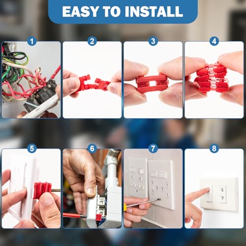 Image of Outlet Spacers，48 PCS Outlet Spacers for Electrical Box, Switch and Receptacle Extender Plastic Spacer for Loose Plug Fix, Wall Plate Shims for Box Extender
