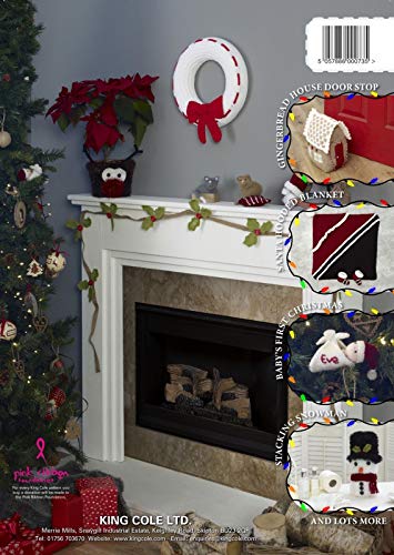 King Cole Christmas Knits Book 6, Hooded Blanket Doorstop Wreath Toilet Roll Covers & Santa Claws - Image 2