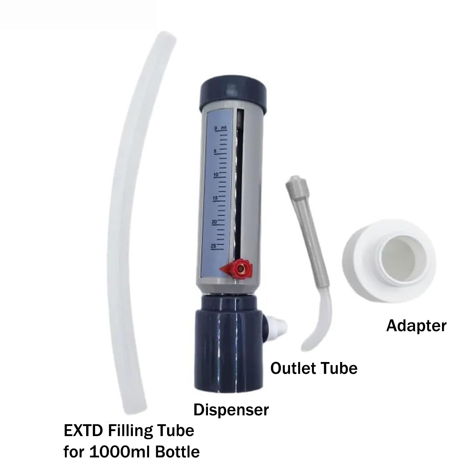 Pipetas de laboratorio ajustables con dispensador superior de botella, 0-25 ml para una dispensación precisa, fácil de usar para técnicos e investigadores de laboratorio, incluye botellas de reactivo
