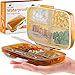 Travel Pill Organizer Medicine Dispenser - Waterproof Pill Boxes and Organizer - Portable Vitamin Container Holder - 8 Large Compartments for Medication and Supplements