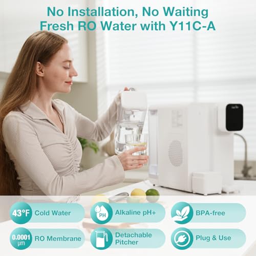 Image of SimPure Y11C-A Cold Reverse Osmosis Water Filter Countertop, UV RO System