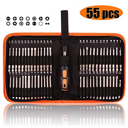 ZEXETT Screwdriver Bit Set, 55 PCS Extra Long Security Power Bit Set Magnetic