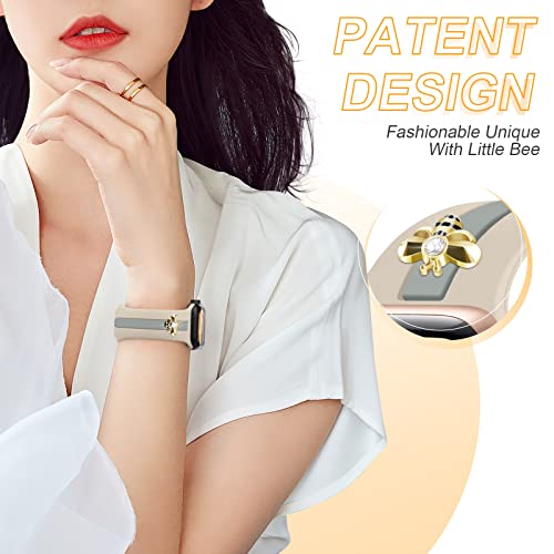 Image of 3 Pack Designer Sport Bands Compatible With Apple Watch Band 38mm 40mm 41mm 42mm 44mm 45mm 46mm 49mm Women Girls,Soft Silicone Sport Strap for iWatch Series 10 9 8 7 6 Ultra SE 5 4 3 2 1