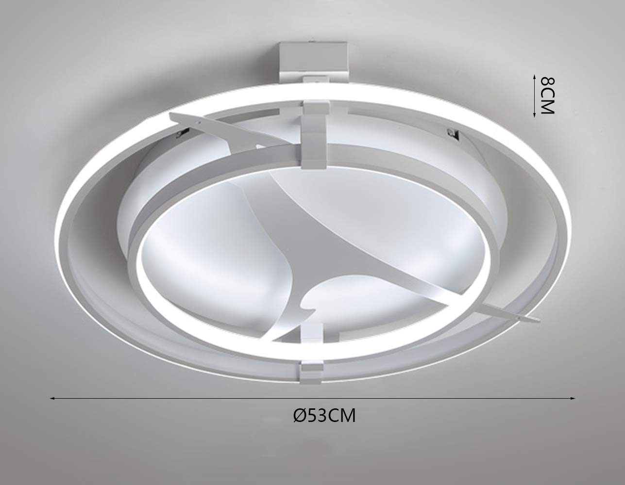 Plafoniera LED Dimmerabile 36W Con Telecomando - 40x40cm, Bianco Caldo/Freddo, Per Interni Casa - Foto 8