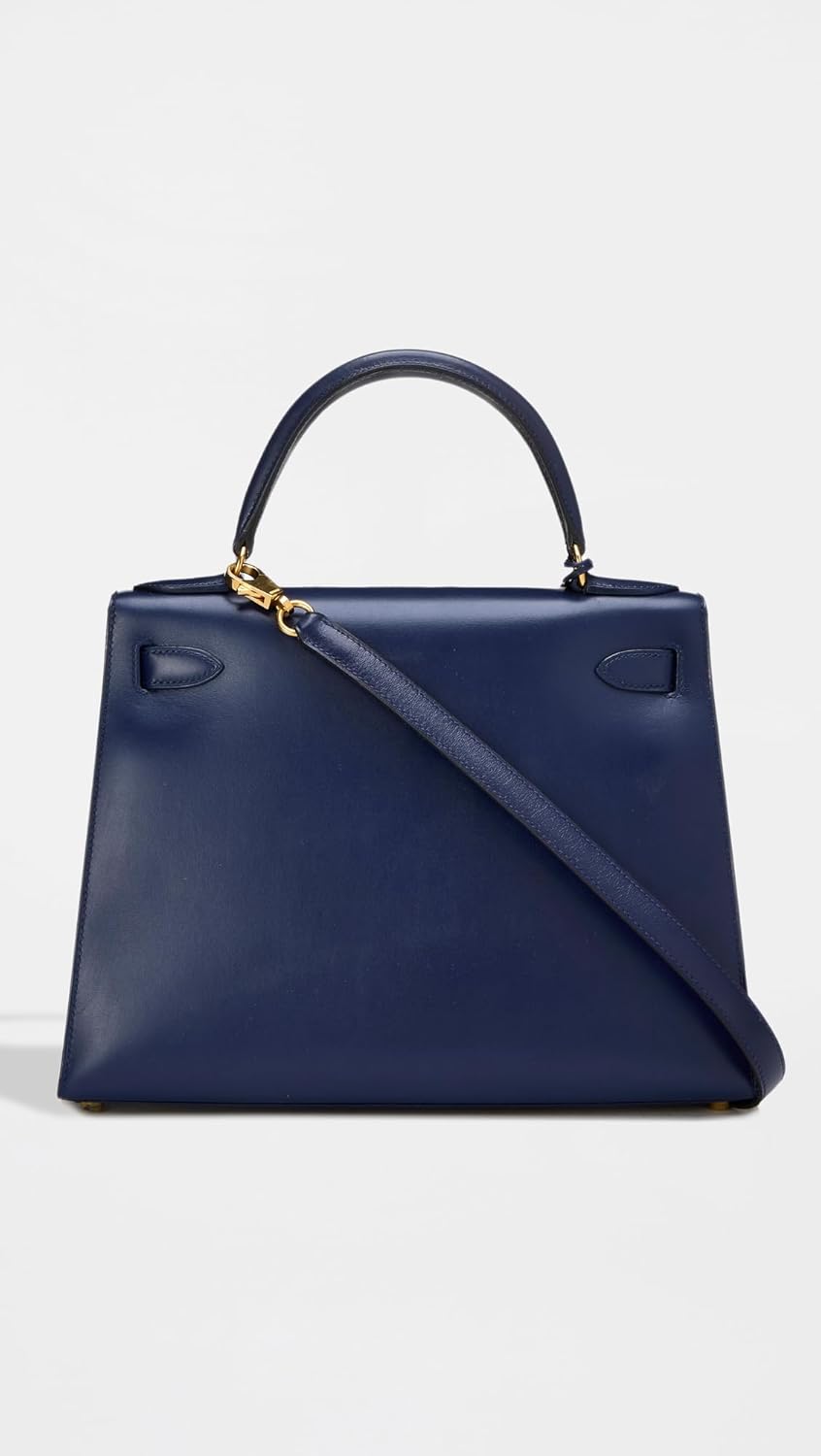 What Goes Around Comes Around Women's Pre-Loved Hermes Blue Box Kelly 28 Satchel - Image 3