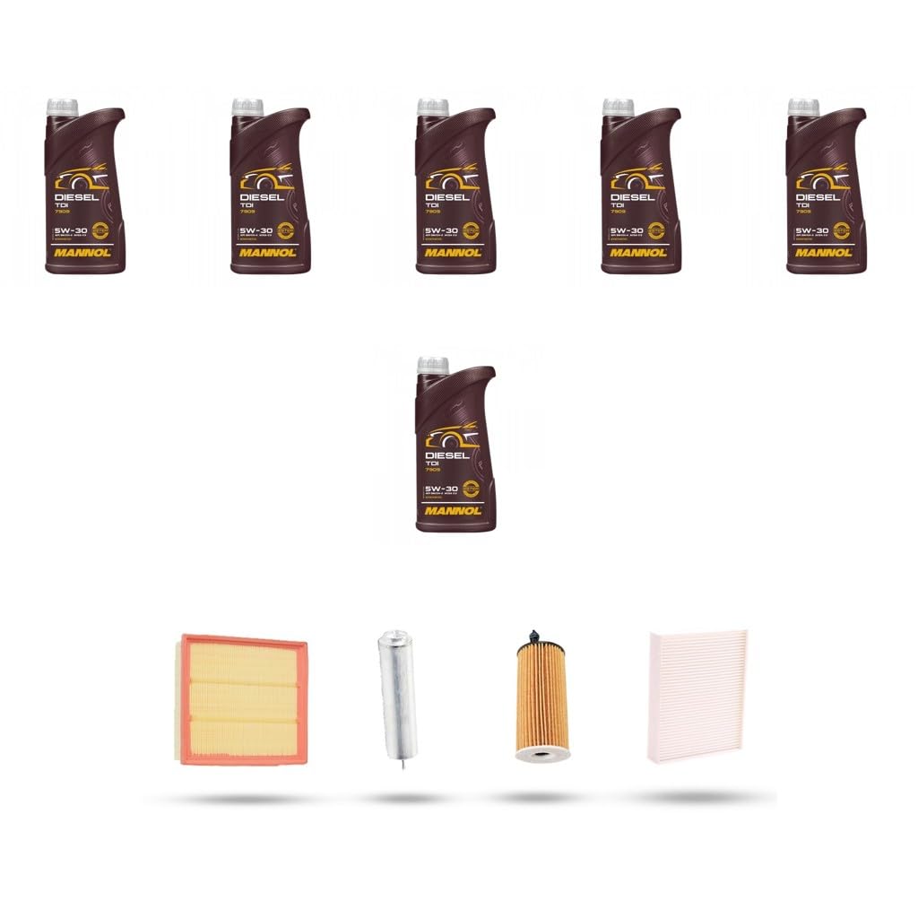 Kit tagliando 4 FILTRI e 6L OLIO M compatibile con Bmw serie 3 (F30, F80,F31) 320d 135kw dal 2011