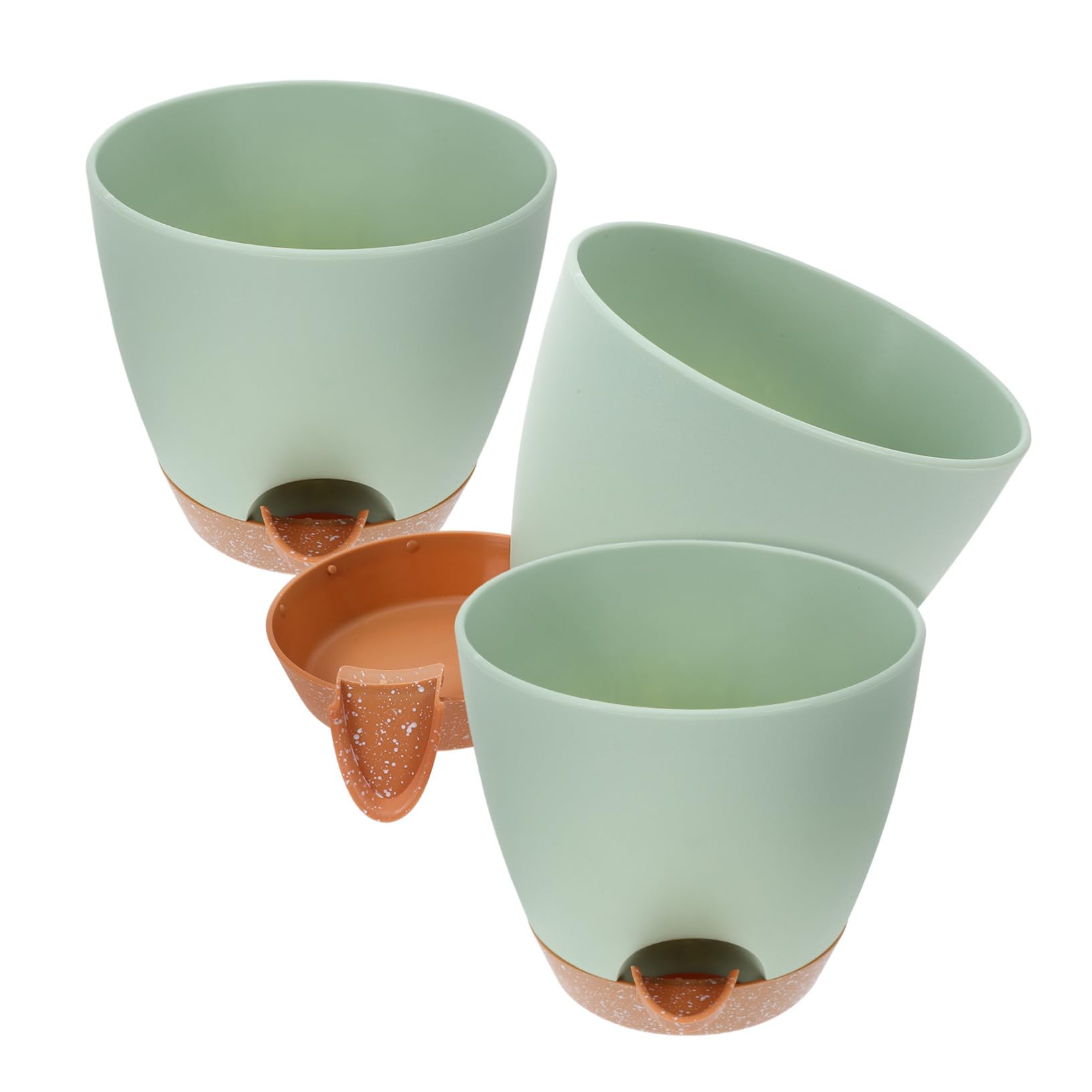 UKCOCO Pot de Fleurs à Arrosage Automatique 3 Pièces en Plastique