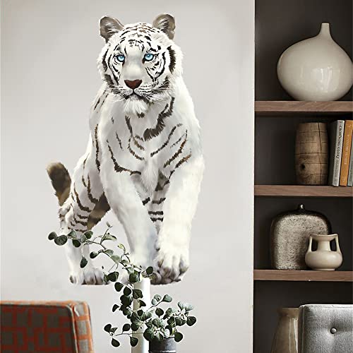 Vinilo decorativo tigre blanco para pared miniatura 3