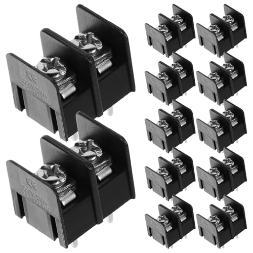 Bornier à vis 2 broches pas 7.62 mm bloc de montage isolant