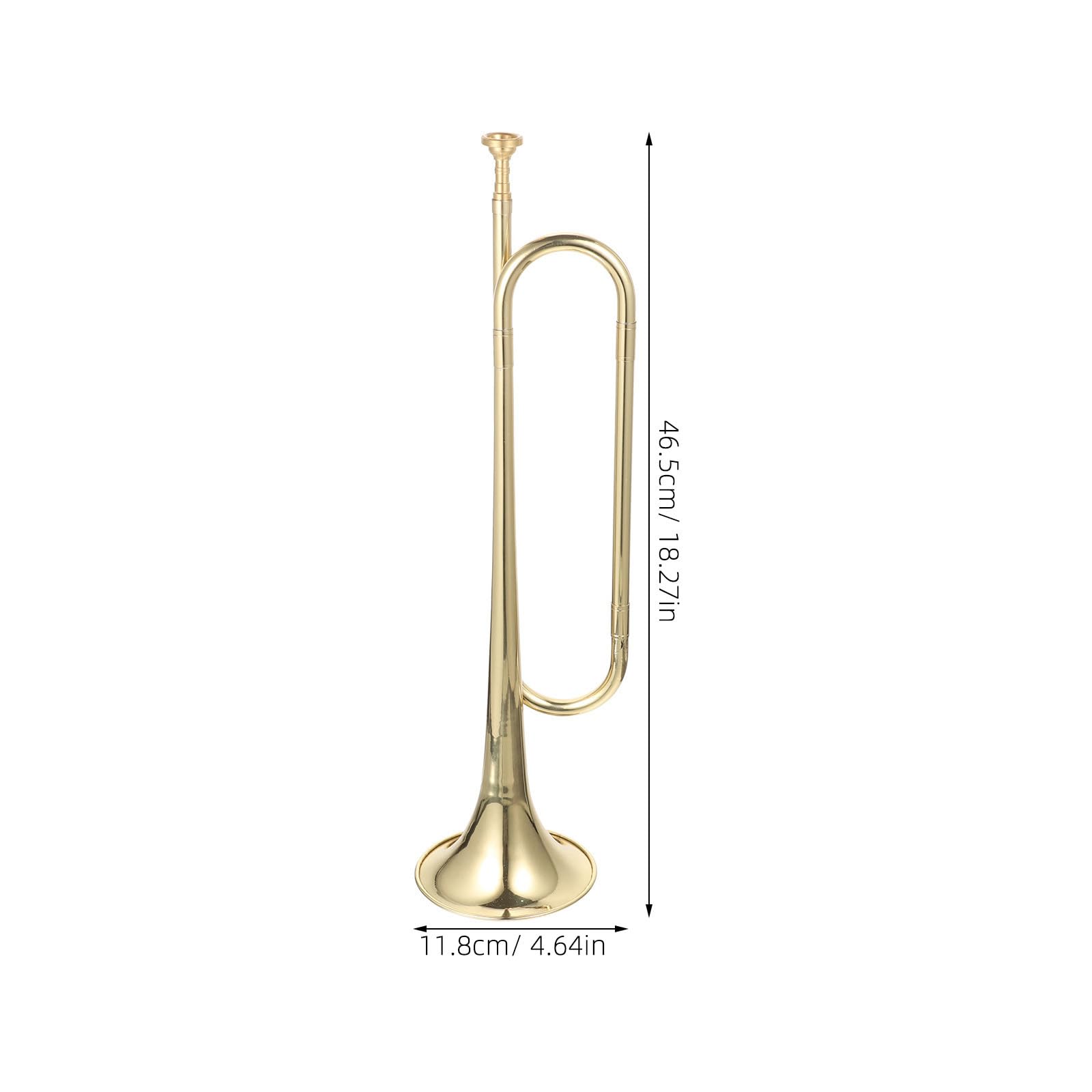 Trompeta Juguete Portátil de Latón Dorada para Estudiantes Diseño Creativo Instrumento Musical para Iniciación Infantil para Aprendizaje Musical