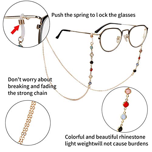 Cavo per Occhiali, 4 Pezzi Catena per Occhiali