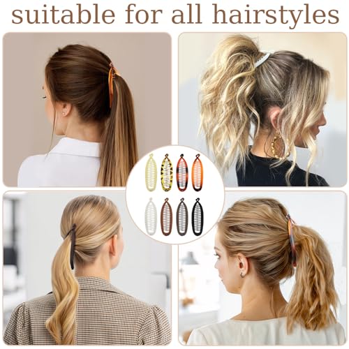 8 pinzas de cabello Banana para mujer, 4.3 pulgadas, para cabello fino y delgado, color neutro, accesorios para coleta miniatura 4