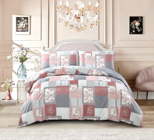 PRIME LINENS Set di biancheria da letto con copripiumino, 4