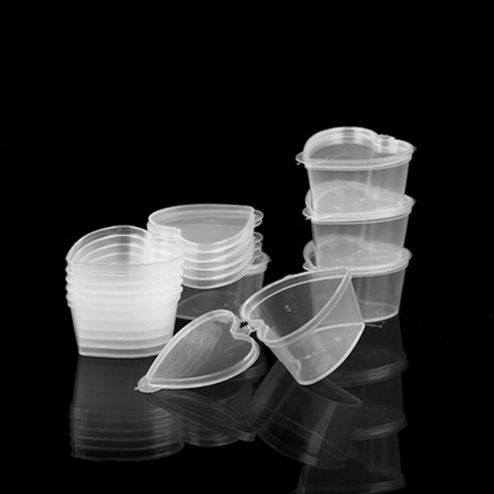 YAIKOAI 50 Pieces Disposable Sauce Cups Plastic Seasoning