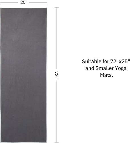 Miniatura 4 de Toalla de yoga, toalla para esterilla de yoga caliente con bolsillos en las esquinas, 25 x 72 pulgadas, microfibra antideslizante absorbente del