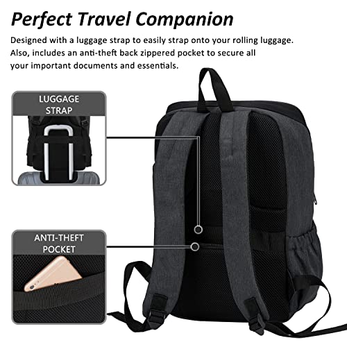 Image of Travel Laptop Backpack with USB Charging Port+Anti-Theft[Water Resistant] College School Bookbag Fits 16 Inch Laptop