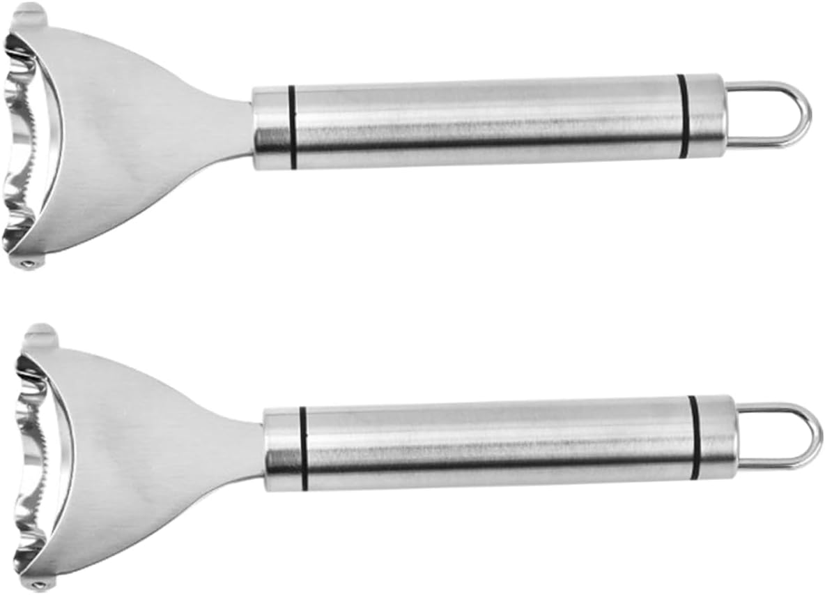 ABOOFAN 2pcs Ergonomic Stainless Steel Corn Peeler Tool Efficient Corn Stripping Device for Easy Kernel Removal Compact and Convenient Kitchen Gadget for Home and Outdoor Use