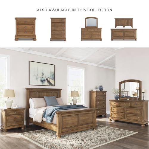 Image of Signature Design by Ashley Traditional Wood Queen Panel Bed Frame, Brown