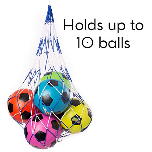 image for Crown Sporting Goods Double-Braided Sports Ball Carrying Net, Holds 10