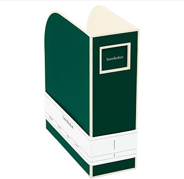 Semikolon - Magazine File Storage Box for A4 Sized Documents, Forest
