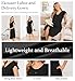 Ekouaer Labor and Delivery Gown 3 in 1 Nursing/Hospital/Breastfeeding/Maternity Flying Short Sleeve Nightgown with Button Black XL