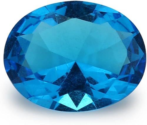 100 piezas de piedra sintética de cristal suelta, tamaño 0.118 x 0.197in, 0.512in x 0.709in, forma ovalada, para hacer joyas