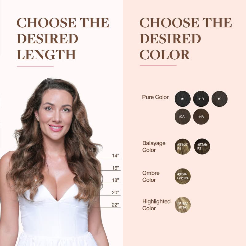 Miniatura 8 de GOO GOO Extensiones de cabello humano real Remy sin costuras, con trama de piel sintética invisible, 18 pulgadas, marrón chocolate mezclado con