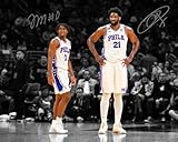 Ikonic Fotohaus Joel Embiid Tyrese Maxey Signed Photo Autograph Print Wall Art Home Decor