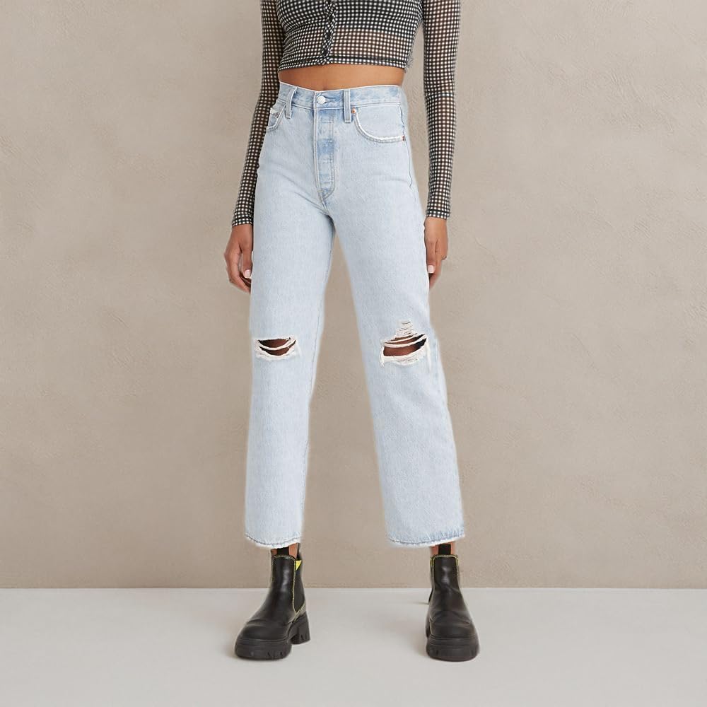 Levi’s Womens Premium Ribcage Straight Ankle Jeans