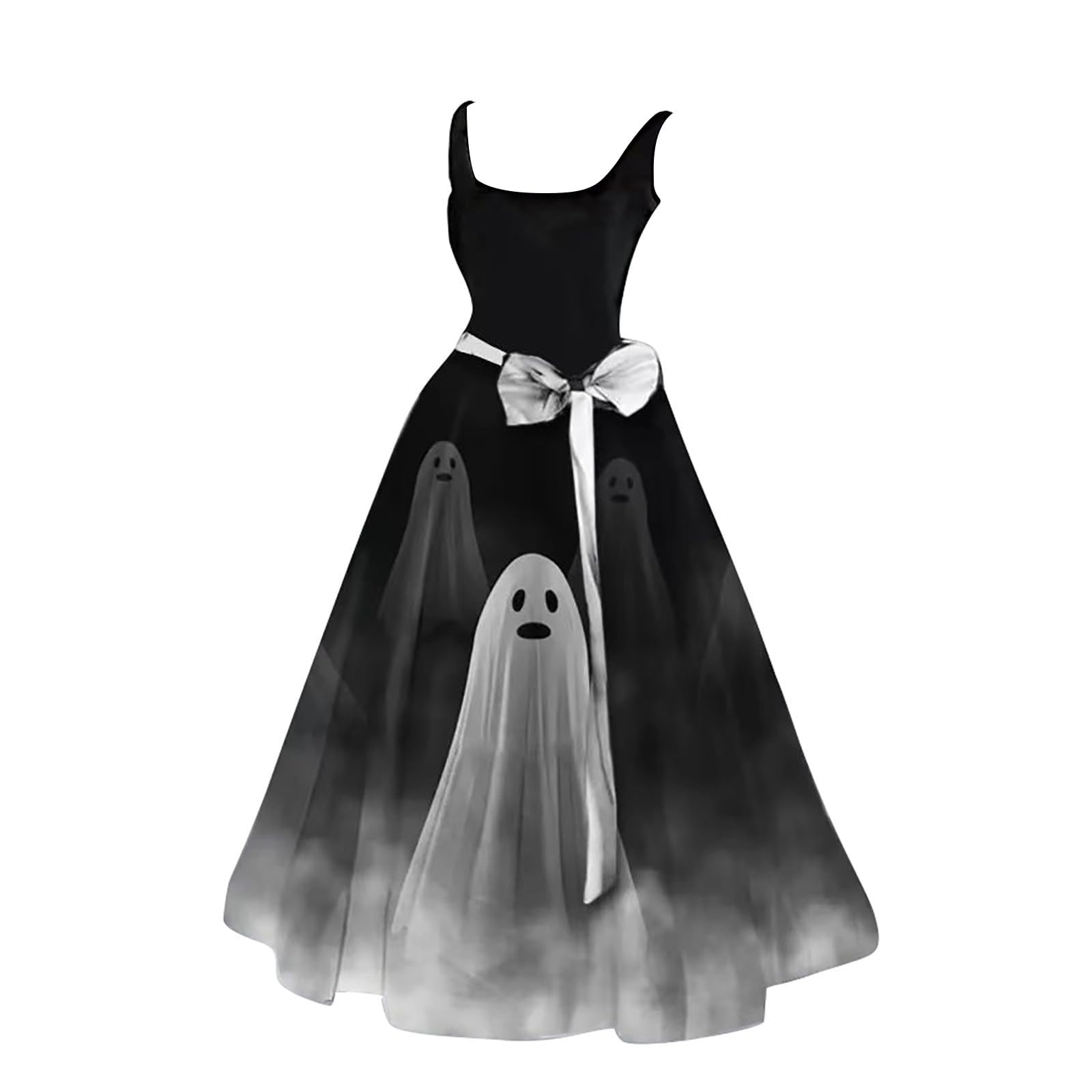 Witch Dress， Funny Halloween Costumes， Steampunk Blood Print Sexy Creepy — image 1