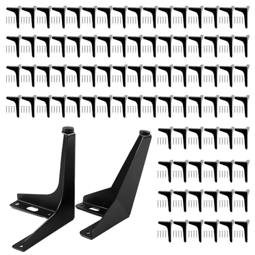 ZhuiFengA Patas Metal Negras Muebles, 50 Piezas Repuesto para sofá, cómodas, armarios, sofás, mesas y sillas.(13cm)