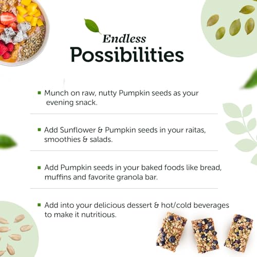Image of Neuherbs Sunflower & Pumpkin Seeds Combo for Healthy heart, Restful sleep, Boosted energy and Weight management- (Sunflower seeds 200g + Pumpkin seeds 200g)
