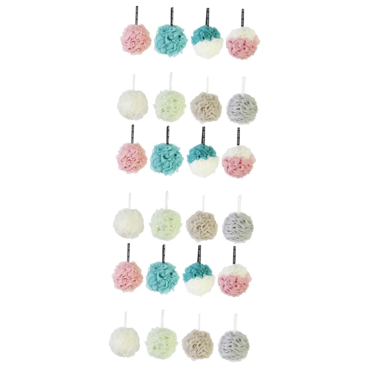 FOMIYES 24 Piezas esponjas bola de ducha suave Bola de baño puff