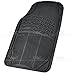 BDK 4pc Ridged Heavy Duty Rubber Floor Mats for Ford Fiesta (Black Color)